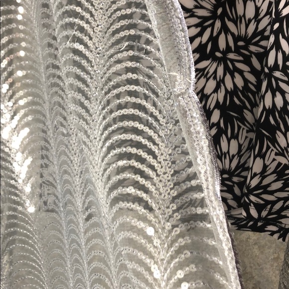 Betsey Johnson scalloped and sequined ultra wrap - Picture 2 of 5